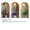 Easy Install Wall Sticker 3 Pcs 3D Vase Stickers Vintage Flower Art Space Extension Self-Adhesive Colorful Floral Blossom Decals for Bedroom