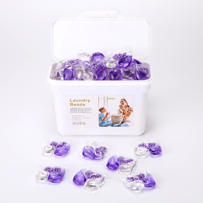 Five-in-One Laundry Pods: Long-Lasting Scent, Stain Removal, Softening, and Concentrated Detergent Beads.