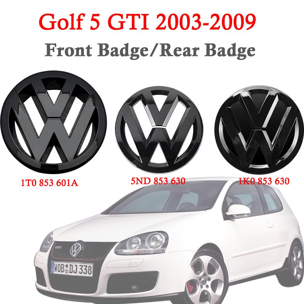 hijk1 Black Front Grille  Rear Trunk Emblems for VW Golf 5 MK5 GTI 2003 2004 2005 2006 2007 2008 2009 Accessories badge