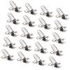 20Pcs/Lot Metal Baby Pacifier Suspender Clips Webbing Dummy Strap Holder Craft Hooks Craft Sewing Tool 28x10mm Silver