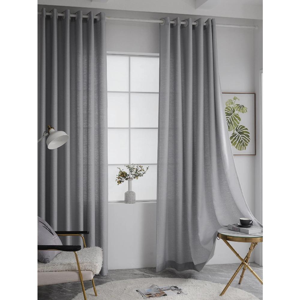 Curtain Tulle Luxurious Linen Window Curtains For Living Room Modern Voile Drapes Bedroom Decoration