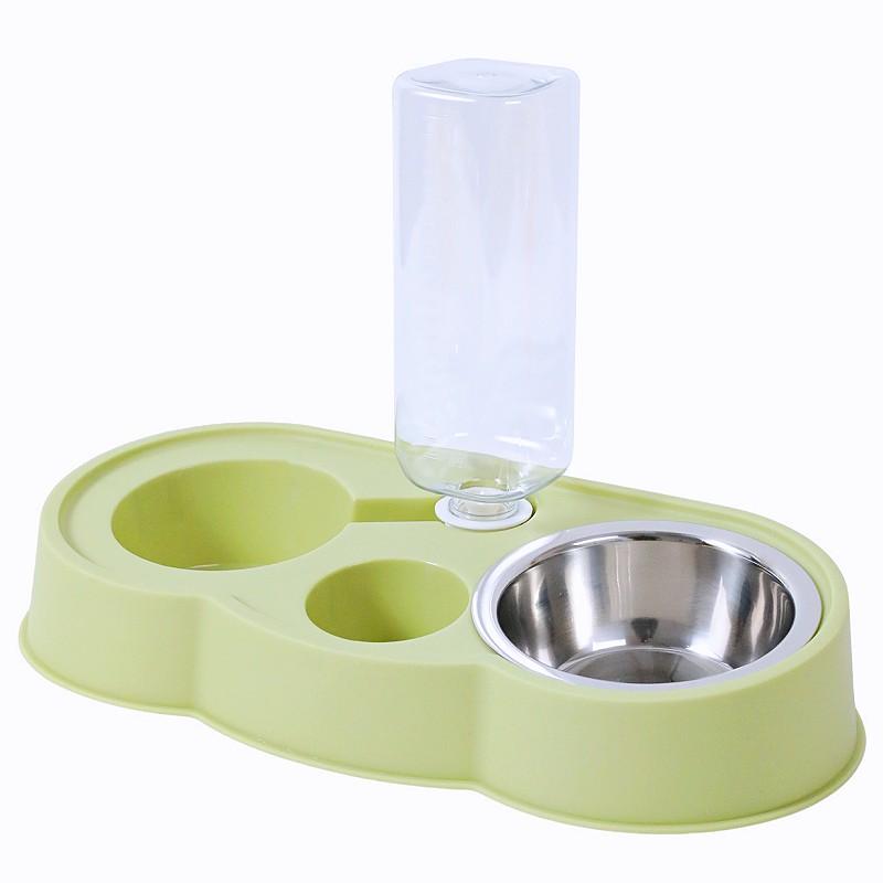 Dog Bowl Detachable Dog Food Bowl Automatic Double Bowls for Dogs Feeding Water Stainless Steel Cat Food Bowls Pet Feeders
