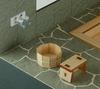 Cobaanii Mokei Kobo (Cobaanii Model Workshop) 1/12 Japanese Style Series: Hinoki Cypress Open-Air Bath Wooden Miniature Kit WZ-012 Assembly Kit WZ-012