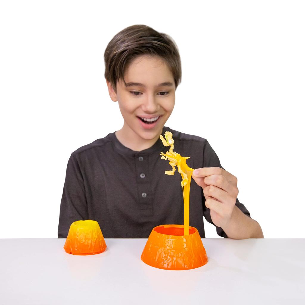 Smashers Mini Dinosaurus Tyrannosaurus od Lava Slime Surprise Series pro kluky a Amazon Exkluzivní Kombinované Balení Svítící ZURU, 4, Děti,