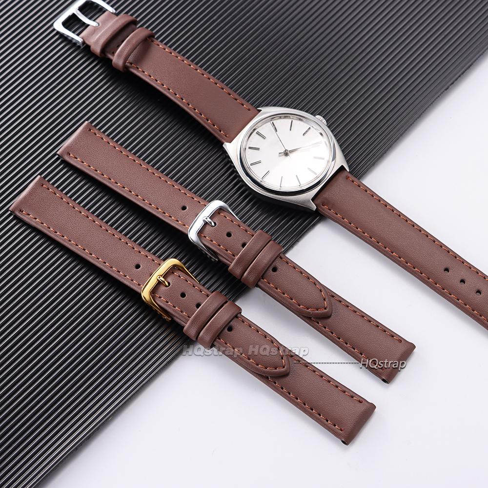 Ultra-thin PU Leather Watchband Soft Watch Belt Wristwatches Band 8mm 10mm 12mm 14mm 16mm 18mm 20mm 22mm 24mm Brown Black Strap