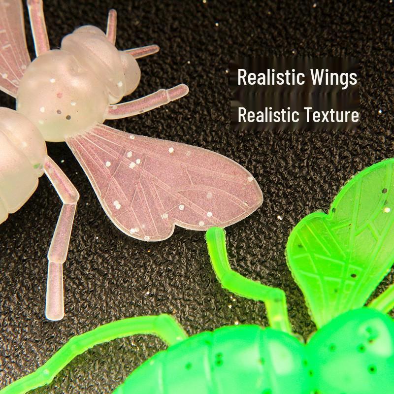 30-Piece Butterfly Bee Bionic Soft Lure Tackle Box Set