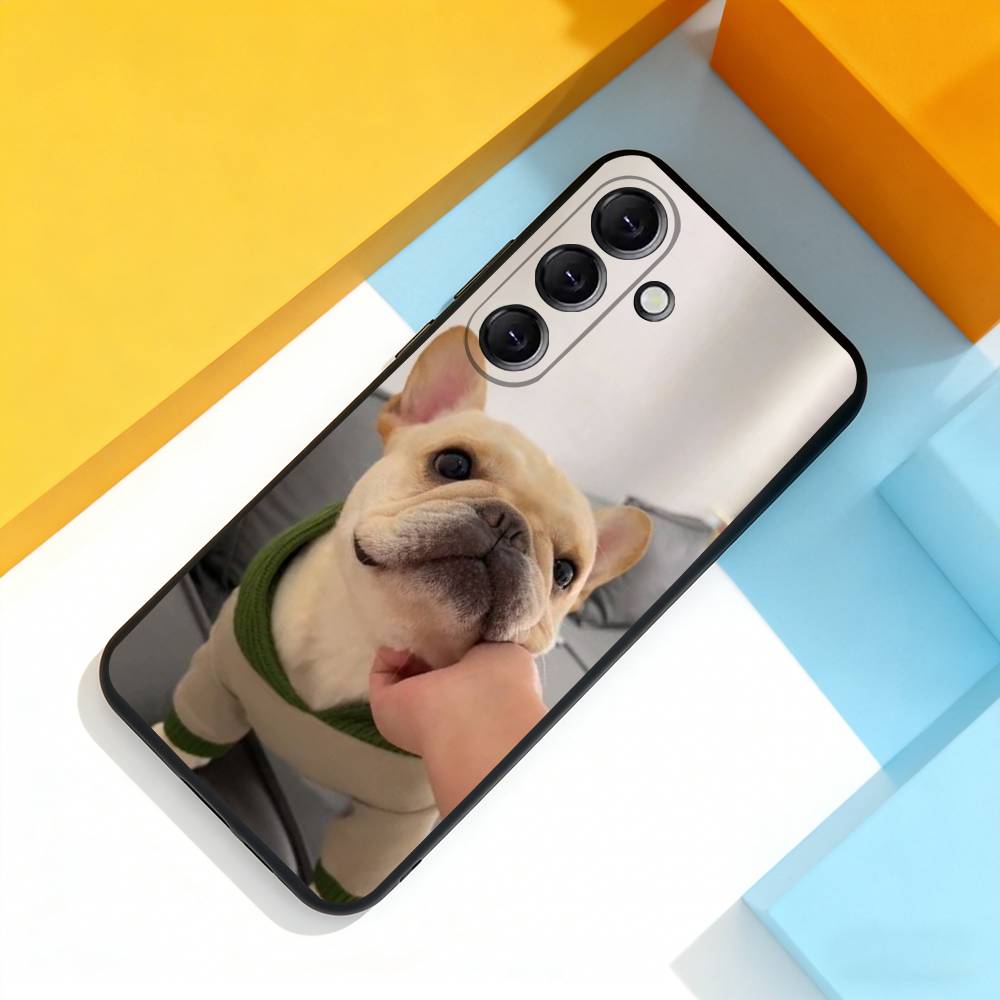 French Bulldog Cute For Samsung Galaxy A 22,71,53,52,51,72,73,5G,Note,J7,8,9 Phone Case Soft Black Cover Samsung a70