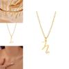 Gold Heart Alphabet Jewelry Necklace With O Chain For Female Fashion Accessory