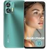 Telephone Portable OUKITEL C35 24Go+256Go Écran 6.56" HD+ Caméra 50MP 5150mAh Smartphone Android 13 Double SIM 4G/GPS Vert