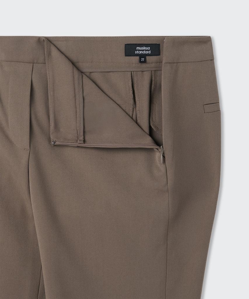 MUSINSA STANDARD WOMAN Women'S Wrap Skirt Layered Slacks [Dusty Beige]