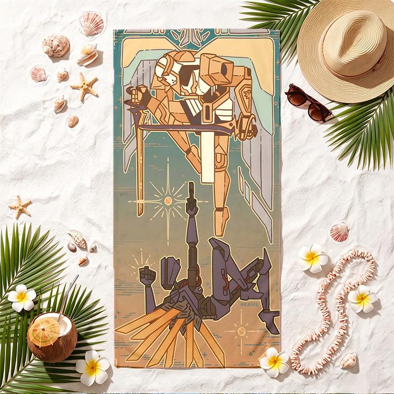 Ultrakill Soft Beach Towel Stylish Beach Pool Towel for Summer Seaside Vacation Travel