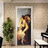 Renaissance Neoclassical Love God First Kiss Door Stickers Decorative Sticker Self-adhesive Waterproof Relief Wallpaper Mural Decor