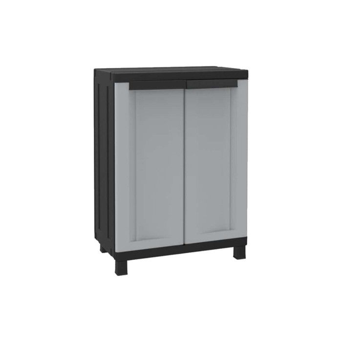 Terry - 77854 - , Twist Black 680, Armoire d'Interieur Et d'Exterieur a 2 Portes, 1 Etagere Interieure Ajustable