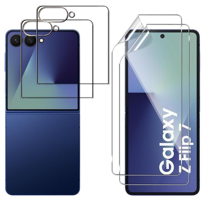 Verre Trempé - PHONILLICO - Samsung Galaxy Z FLIP 7 - Pack 2 - Protection Écran - Résistant aux Rayures