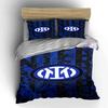 Nero-blu con logo Inter. Set lenzuola Set copripiumino Copripiumini Federe(1*Copripiumino 2*Federe senza imbottitura piumone)