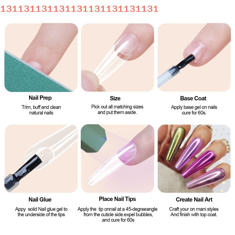 550pcs Semi-matte Fake Nails NO Polishing Press On False Nails Medium Short Design Nail Tips Salon Home DIY Fake Nail Extension