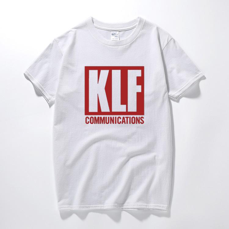 The Klf Communications Letter Printed Unisexs Unisex T Shirt Tshirt 2024 New Short Sleeve O Neck Cotton Tshirt Tee Camisetas Hombre