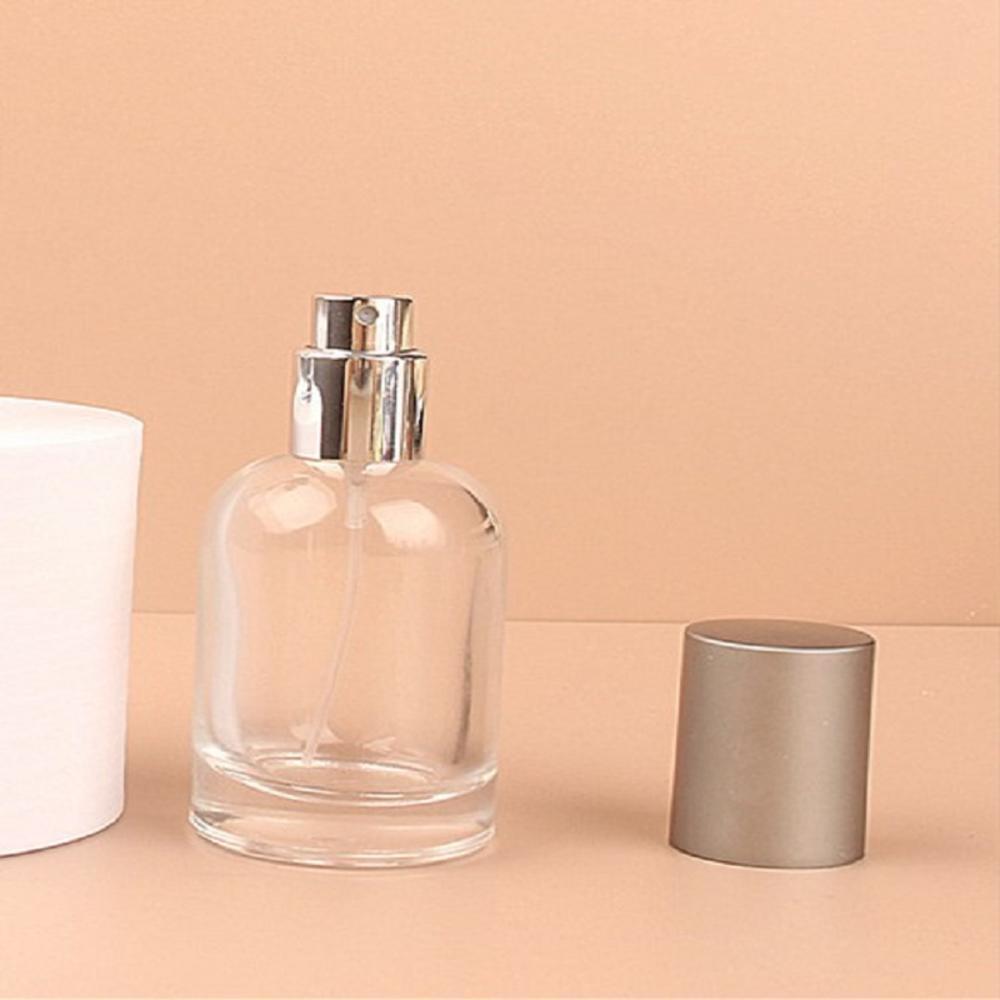 30/50ml Leere nachfüllbare Glasparfümflasche Dickwandige Glas-Sprühflaschen Zylindrische Unterflaschen Reise Parfumzerstäuber Behälter