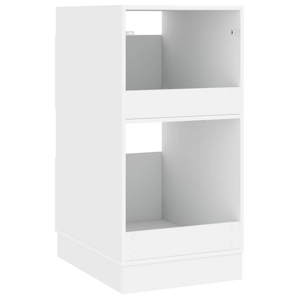White Laundry Cabinet with Storage 50 x 68 x 102 cm Engineered Wood