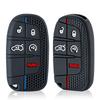 Silicone Car Key Cover Case For Fiat Dodge Ram Charger Journey Durango Jeep Grand Cherokee Chrysler Keyless Fob Shell Holder