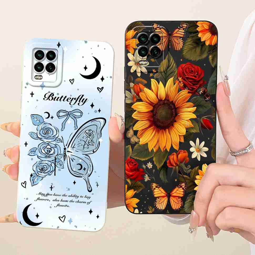 For Xiaomi Mi 10 Lite 5G Case Soft Silicone Retro Print Back Cover For Xiaomi Mi 10Lite M2002J9G M2002J9S Phone Cases