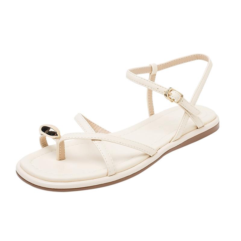 7468-20 Flat-soled Women's Sandals, New Korean Version of Youth Roman Shoes for Summer 2025, Outer Wear