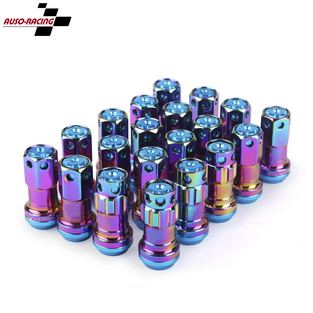 New R40 Style 44mm Wheel Nuts M12x1.5/1.25 Racing Lug Nuts 20pcs Lock Racing Lug Nuts + 2 Set Security Key