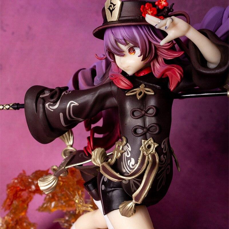 28cm Game Genshin Impact Hutao Anime Figure Combat Ver Pvc Action Figurine Collectible Model Doll Decoration Toy For Boys Gift