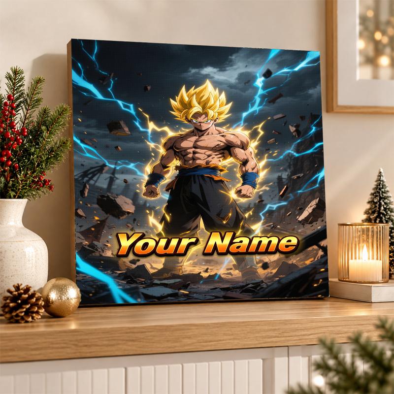 Dragon Ball Goku Custom Name Diamond Painting Personalized 5D Full Drill DIY Diamond Art Home Decor