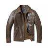 Chinese Size 1940 Style Men Leather Jacket Uncoated Cracked Goatskin Leather Soft Slim Spring Autumn