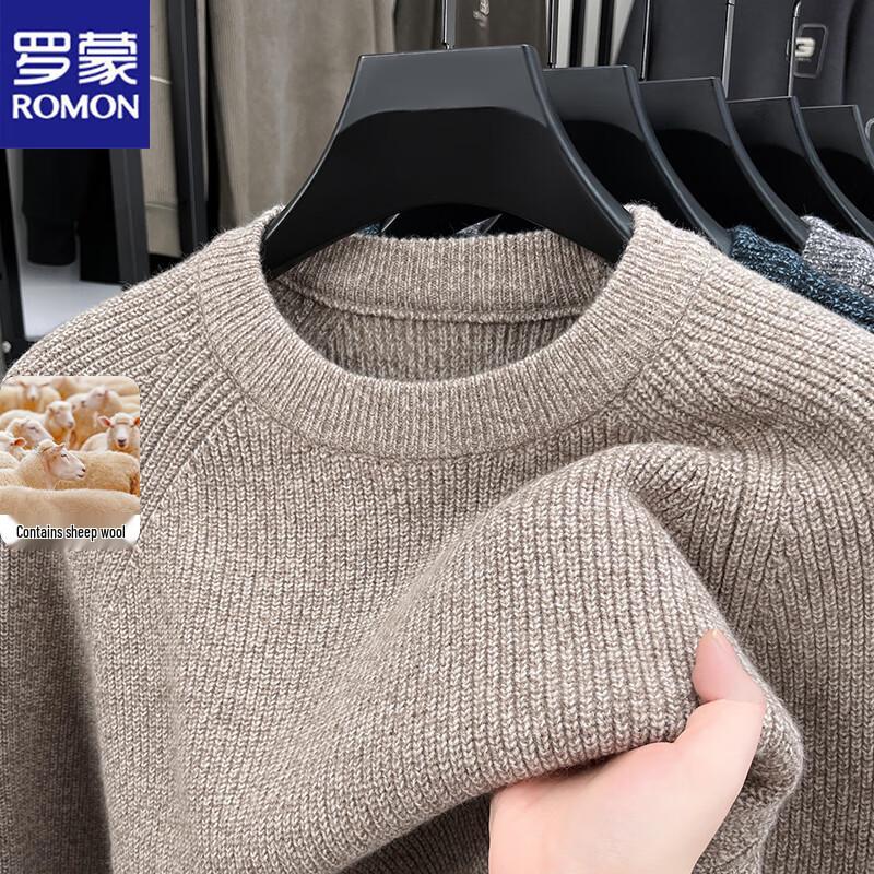 

Men s Round Neck Wool Blend Sweater XL