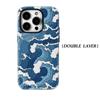Blue Ocean Wave Phone Case for IPhone 17AIR 16E 16 15 14 13 12 11 17 Pro Max Plus Double-layer Back Cover