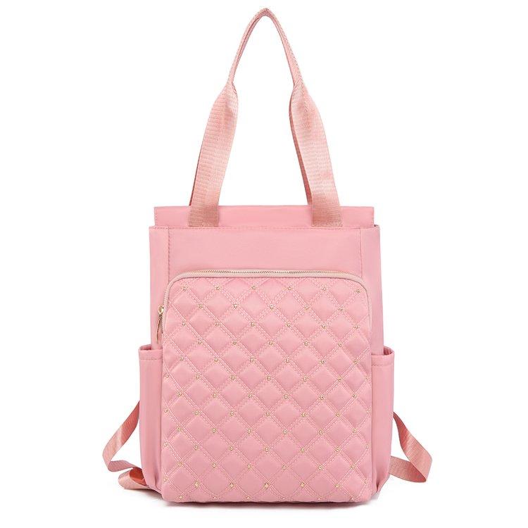 

Модный рюкзак-ромб для通勤, большая вместимость, женская сумка розовый