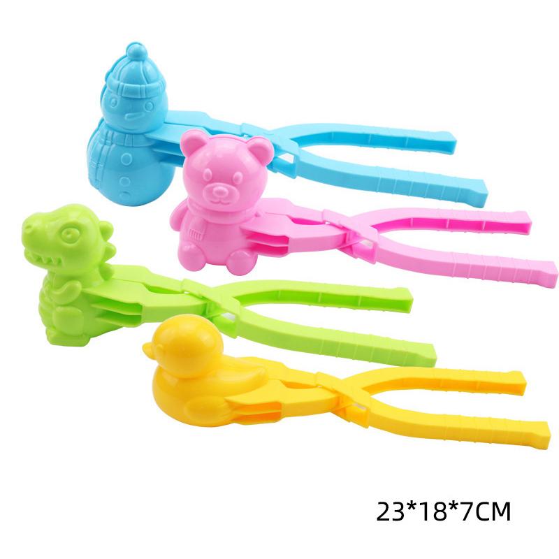 Children Snow Ball Clip 4Pcs Snowball Maker Clips Snow Toys Snow Ball Shapes Maker For Kids Winter Outdoor Snowball Fight Games