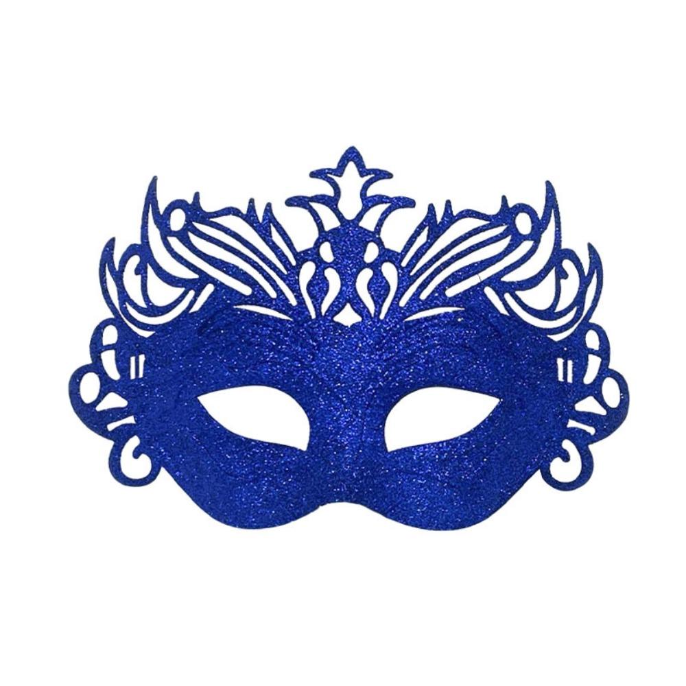Half Face Design Glitter Crown Mask Sparkle Finish Role Playing Mask Party Mask Accessory  Adults