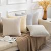 Modern Striped Pillow Covers 18x18 Square Throw Pillow Cover Patchwork Linen Decorative Pillow Cushion Cover Home Decor for Sofa