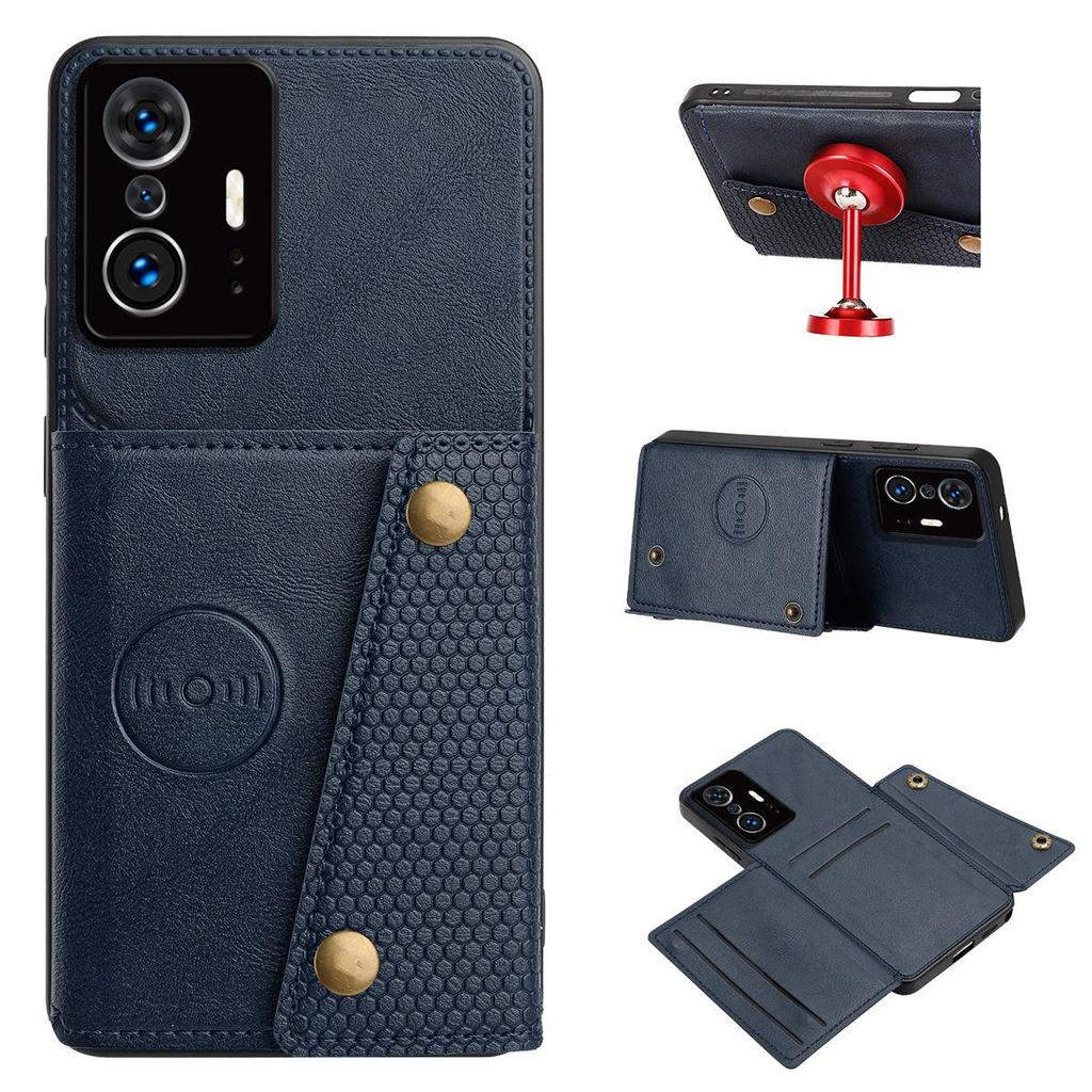 PU Leather Wallet Phone Case for Xiaomi 11T Pro,11T Multiple Card Slots Dual Metal Button Closure Shockproof Full‑Body Protective Cover