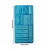6PCS Rectangle Nail Stamping Plates Kit with Floral and Geometric Patterns for Creative Nail Art Manicure Tools