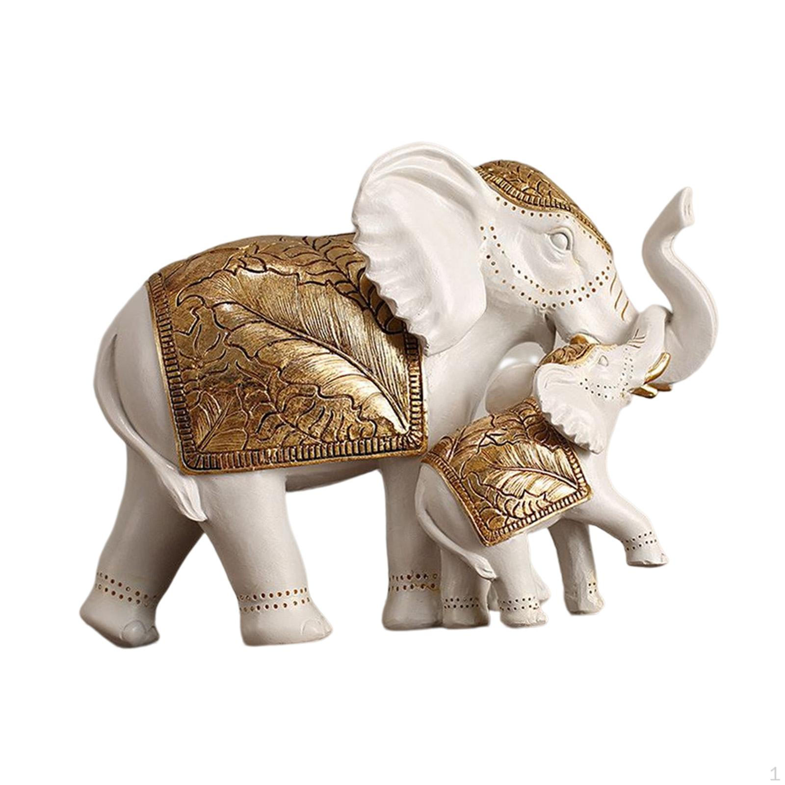 

Креативная статуя слона, коллекционное произведение искусства, декоративный орнамент, скульптура животного для обеденного стола Mother and Child