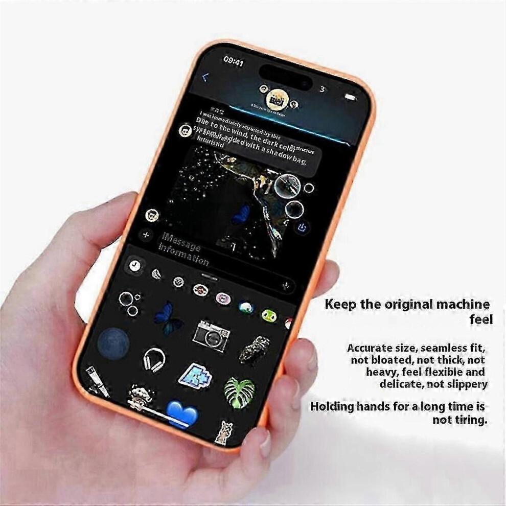 (niebieski)Etui MagSafe do iPhone'a 15 Pro z materiału płynnego silikonu: Bezpieczne dopasowanie i funkcja pop-over indukcyjny