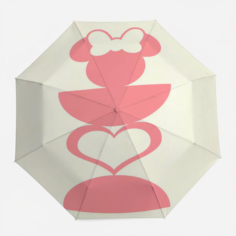 Disney Lilo & Stitch Playful Wink Art Automatic Tri-Fold Umbrella, Waterproof Anti-UV Windproof Compact Travel Umbrella, Cute Ca