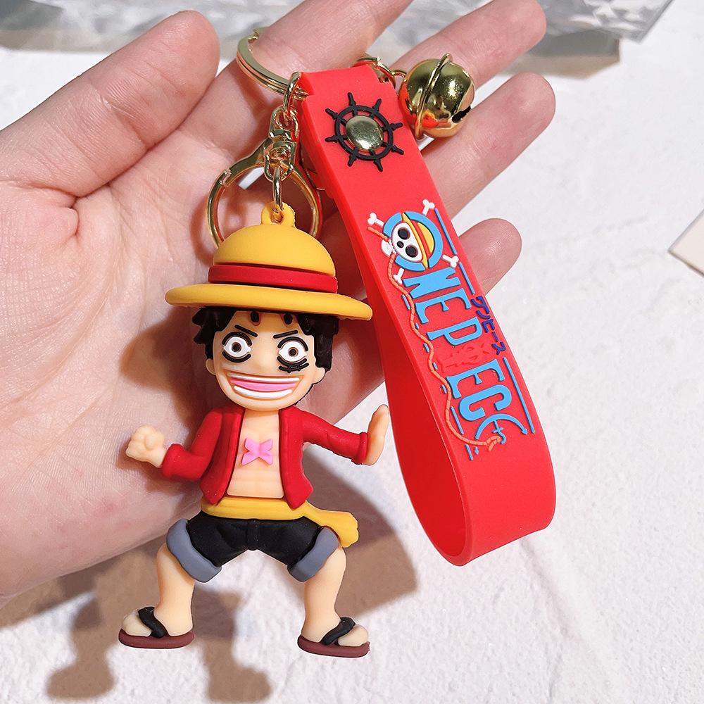 50Styles ONE PIECE Themed Keychain Cute Luffy, Roronoa Zoro, Silicone Toy Doll Key Chain Backpack Decor Small Gifts for Friends