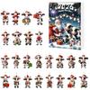 Collectible Christmas Figurines for Enthusiasts Cow Ornament Advent Calendar 2026, 24 Days 2D Acrylic Hanging Pendant Portable Decorations Home