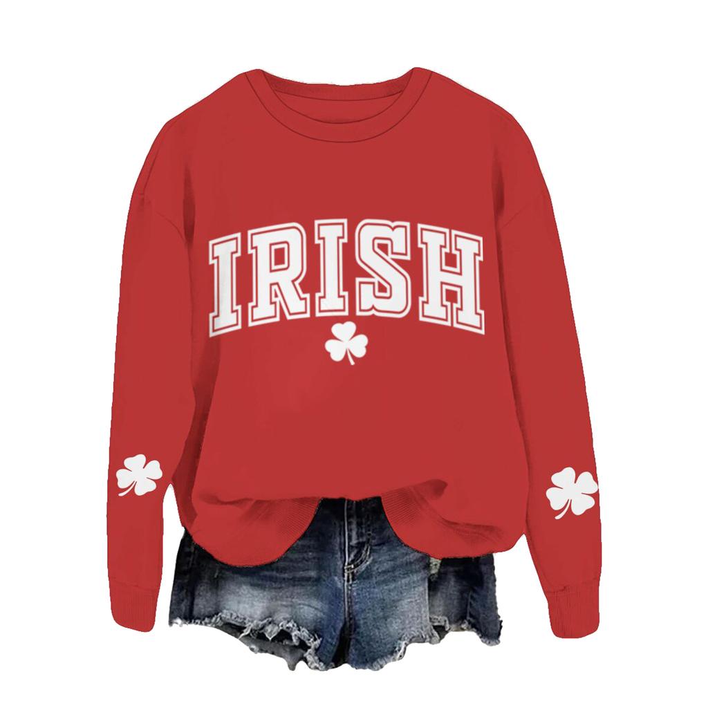 Ladies' Casual Women's Printed Round Neck Pullover Hoodie