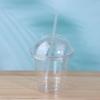 10 Stück Einweg Klare Plastikbecher mit Deckel Oder 100 Strohhalme Für Fruchtsaft Milchtee Eiskaffee Kalte Getränke Zum Mitnehmen Partygebrauch