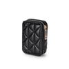 2023 Fashon Lipstick Box Square Travel Genuine Leather Makeup Organizer Case with Mirror Lip Sticks Leather Holder Cosmetic Bag