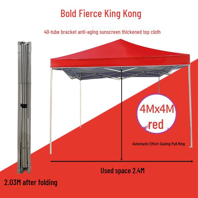 Large Telescopic Outdoor Advertising Tent: Folding Rainproof Canopy and Sunshade with Four-Legged Design