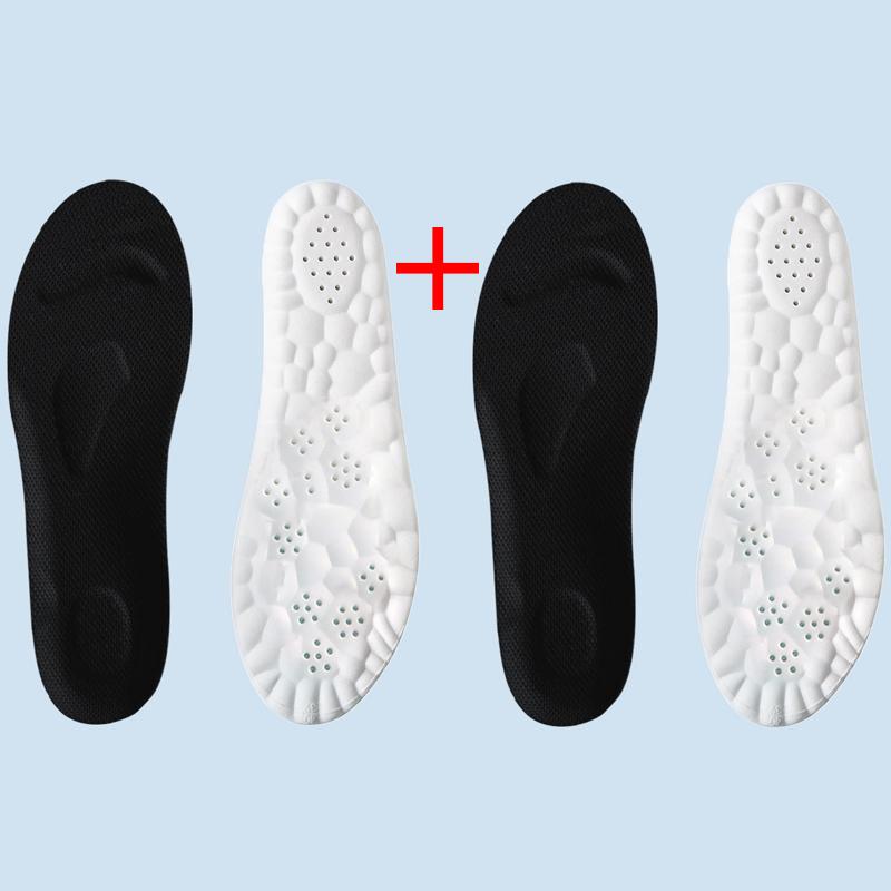 New Breathable Highly Elastic Sports Insoles Odor-Resistant Moisture-Wicking Insole for Men and Women Shock-Absorbing Shoe Pads