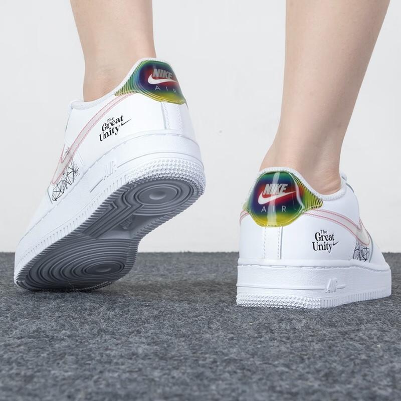 Nike Air Force 1 BG The Great Unity Kids Sneakers White Black Pink-Salt DM5457-110