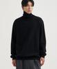 DRAW FIT Turtleneck Pullover Knit T-Shirt [Black]